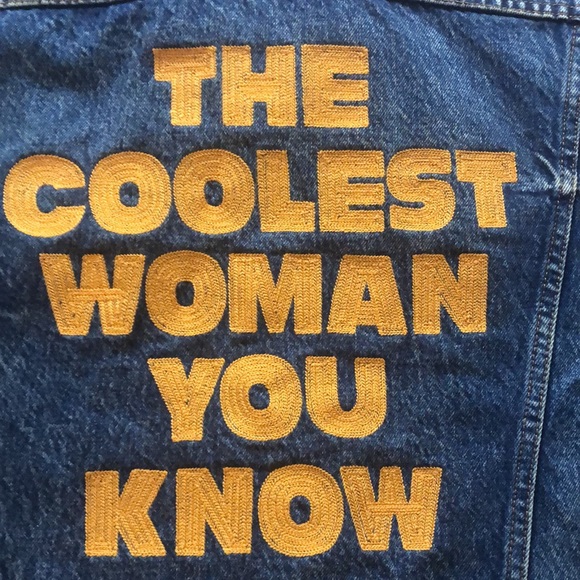 Lucky Brand Women’s Jeans Jacket “The Coolest Woman You Know” Size Medium - Picture 7 of 7